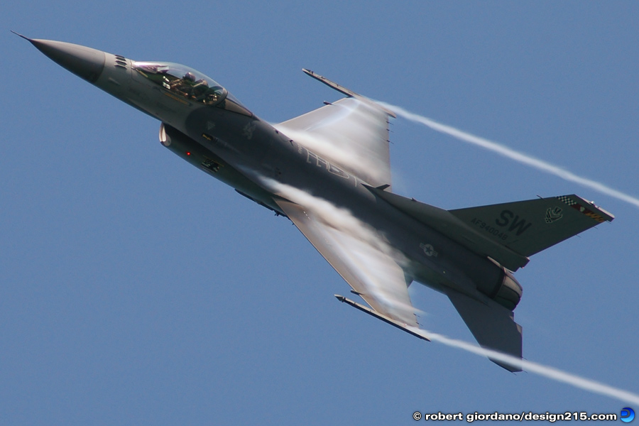 F-16 Approaches Sound Barrier - Action Photography