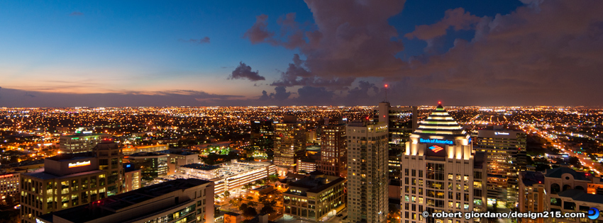 FREE Facebook Cover Photos - Downtown Fort Lauderdale Sunset