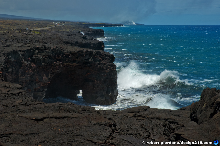 Travel Photography - Lava Cliffs at Volcanoes National Park