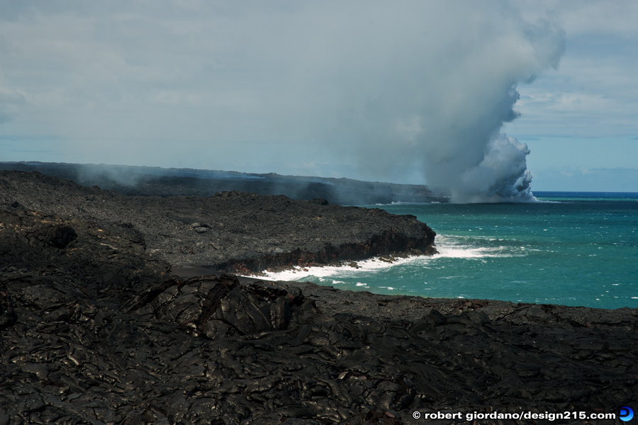 Travel Photography - Lava Flow at Volcanoes National Park