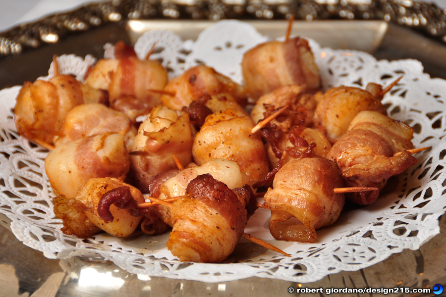 Food Photography - Bacon wrapped scallops from A Posh Affair