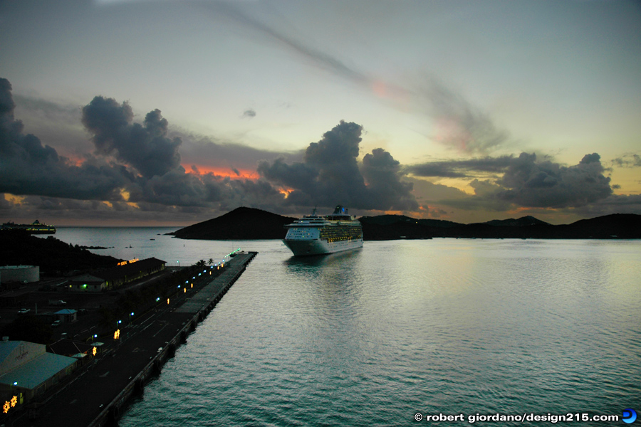 Travel Photography - Sunset Docking, St. Thomas